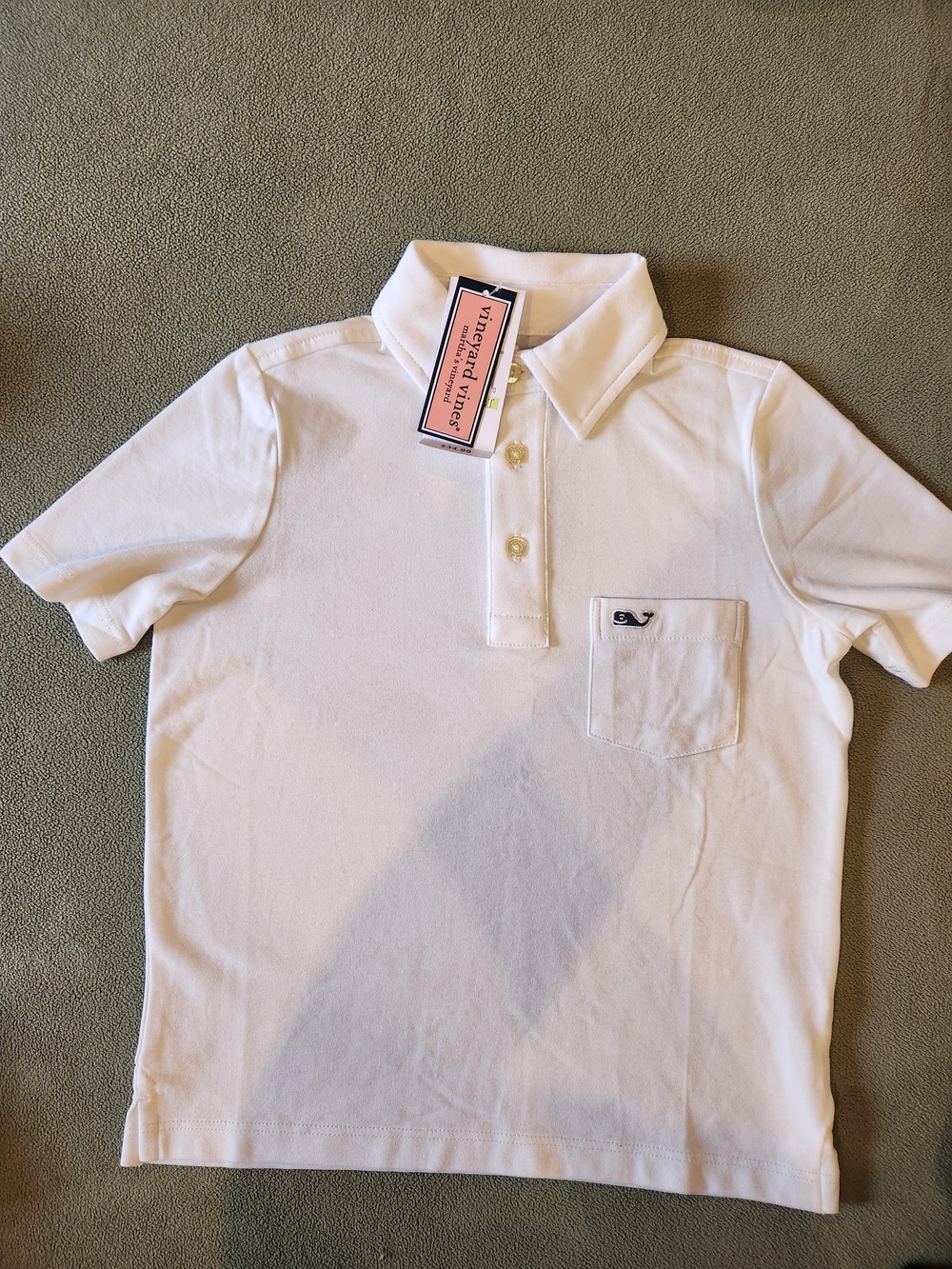 Vineyard Vines Boys' White Polo Shirt